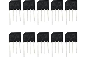 BNOYONERAS 10 Pièces KBL406 pont de diode redresseur 600V 4A Pont Redresseur de Diodes Pont Plomb Diode Monophasé Diode Pont Redresseur pour Circuits Électroniques Appareils Ménagers