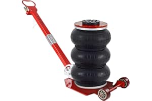 ‎NAIZY NAIZY Wagenheber 3T Pneumatischer Wagenheber 6600lb Druckluft Jack Luftheber Aufblasbarer Hebebühne Druckluftwagenheber mit Einstellbar Griff für PKW KFZ, Push-Pull Type