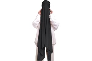 Lina & Lily muslimsk chiffong omedelbar hijab huvudscarf med matchande knytband tillbaka jersey underkeps