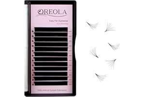 Oreola Volume Lashes 0.07C Curl 13mm Auto Fan Pestañas artificiales de floración rápida Pestañas de abanico simples Pestañas de abanico de 1 segundo Pestañas de seda para uso profesional