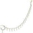 Yellow Chimes Nose Pin for Women Gold-Plated White and Pink AD Studded Nose Pins for Women and Girls…