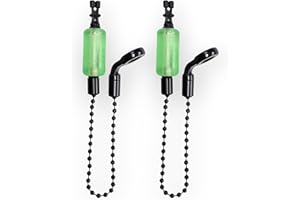 TJR Tackle 2 x Pro Ace III Bite Indicators Bobbins Short 15cm Chain For Fishing Bite Alarms 6 Translucent colour options
