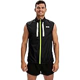Time To Run Gilet da Corsa da Uomo con Tasche - Leggera Antivento Traspirante - Ideale per L'esercizio E Il Jogging