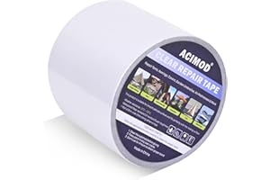 ACIMOD Nastro di Riparazione per tendone 8cm*5 m, Nastro Adesivo Trasparente Resistente per Tenda, Gazebo, Tenda da sole rivestite in PVC, Teloni, Camion o Serra