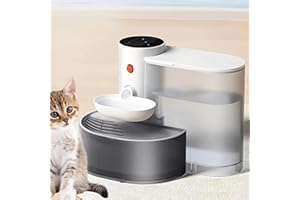 NEOVSUNY Distributeur d'eau automatique pour animaux de Compagnie, 3 L, Intelligent, Sans Filtre, Inclinaison de Remplissage Automatique, Séparation des Eaux Usées