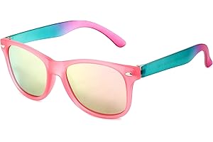 Kiddus Occhiali da Sole bambino bambina bambini ragazzo ragazza, 6-10 anni. Protezione UV400. Polarizzati