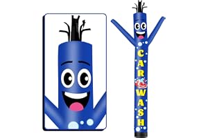 FSFLAG 20 fot hög uppblåsbar tub man wacky air dancer biltvätt Wacky Wave dansare (diameter 45 cm) för utomhusdekoration reklam kommersiella affärsevenemang (fläkt ingår inte)