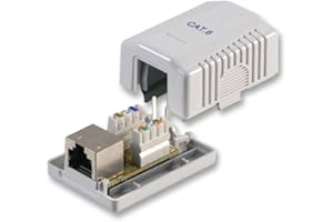 PROSIGNAL Pro Signal 1-Port Cat6 RJ45 Surface Mount Socket – Shielded - PSG08002