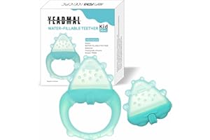 YEADMAL Baby Beißer Spielzeug, Wasser füllbare Baby Beißen Relief, Kühlt, Massagen schmerzendes Zahnfleisch, Kein Chill Griff, BPA-freies Silikon Beißen Spielzeug (Cyan)