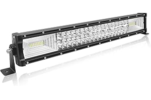Willpower Barre LED Incurvé 56cm 22'' 270W Rampe Spot et Flood 12V 24V Étanche Projecteur Longue Portée Feux Phare de Travail pour 4x4 Voiture Camion Tracteur Quad Bateau