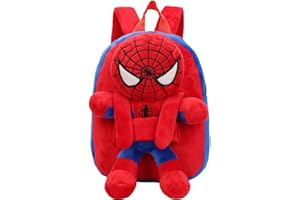 Miotlsy Zaino per bambini Animazione cartoon Peluche Zaino ZainoAnime 3D Zaino per bambini Campeggio Escursionismo (Rosso)