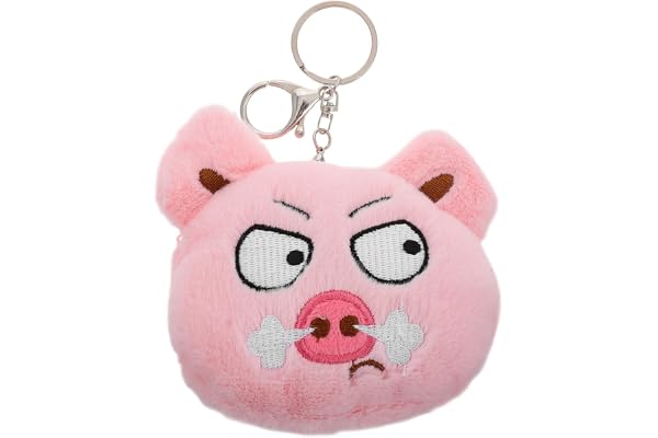 BESPORTBLE Porte-Monnaie en Peluche Forme De Cochon Rose Mignon avec Fermeture ÉClair pour PièCes De Monnaie Rouge À LèVres Et Petits Objets Portable pour Enfants Portefeuille Rose