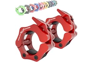 ‎WARM BODY COLD MIND WARM BODY COLD MIND Olimpijskie zaciski do sztangi - 5cm/50mm Barbell Collars, Obroże do Podnoszenia Ciężarów, Klipsy do Sztangi, Klipsy, Zaciski Barowe - Akcesoria Gimnastyczne Trening Siłowy, Clamps