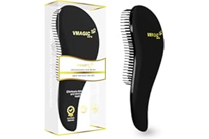 VMAGIC CARE Detangling Brush - glide the Detangler Brush through Tangled hair - Best Brush/Comb for Women, Girls, Men & Boys - Use in Wet and Dry Hair (G-Black)