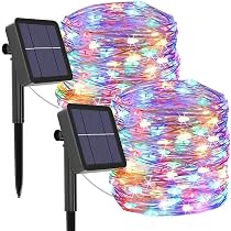 4x Solar-Gartenlichterketten – Je 12 M, 120 LEDs, 8 Modi, Wasserdicht IP65