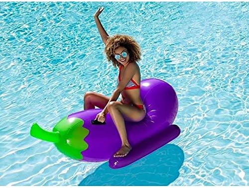 ruyijixiang Water Hammock Swimming Pool Water Floating Bed Beach Lounge Chair Inflatable Floating Water Toy, eggplant, 175*70*65cm