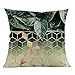 Produktbild TianranRT Geometrisch Gedruckt Kissenbezug Leinen Geometrisch Kissen Fall Taille Kissen Bezug Sofa Zuhause Dekor (D)