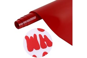 Tintnut Red Puff HTV Vinyl Heat Transfer - 10in x 6ft Puffy HTV Iron on Vinyl Roll for T-Shirts, Compatible with Cricut/Silhouette Cameo