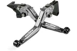 ZHUOWU XSR 700 XSR 900 Set Leve Freno e Frizione Regolabile Pieghevoli Per XSR700 XSR900 ABS 2016-2020 Grigio+Nero