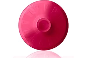 BRICOMIRAS Coperchio ribaltabile 26 cm, coperchio per padella e per capovolgere frittata di patate, girevoli in plastica per microonde, frigorifero, privo di BPA, coperchio girevole frittata (25,5, rosso)