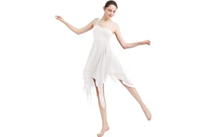 FYMNSI Abito da danza da donna, in stile moderno e casual, da danza irregolare