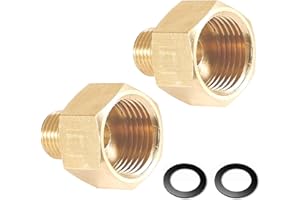 COZERI 2 Stück Gasflaschen Adapter,Gas Adapter 1/2" IG Rechts auf 1/4" AG Rechts,Gasschlauch Verbinder für Gaskocher, Campingkocher, Hockerkocher, Gasherd, LPG