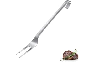 Westmark Meat Fork Pro, Carving Gaffel I Rostfritt Stål Med Långa Pinnar Och Hängkrokar, För Grillning, Stekning Och Professionella Kök, Silver, 38 Cm
