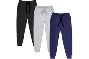 BIG ELEPHANT Pantaloni da jogging per bambini, con tasche e coulisse, per età 3-16 anni