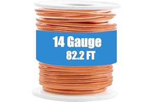 ELECTRAPICK Copper Wire, 99.9% Soft Pure Bare Copper Wire for Gardening, Electroculture, Jewelry Making Craft, Beading, Ground Wire & DIY,14 Gauge/ 1.63 mm Diameter, 100 Feet/ 30 m,1 Pound