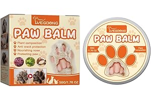 QOCUILC Baume Pattes & Truffe pour Chiens et Chats | Soin 100% Naturel contre Peau Sèche, Gerçures & Irritations | Hydratant Sécurisé à Lécher | Protection Hiver Été – 50g