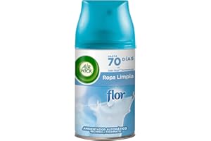 Air Wick Freshmatic Recambio de Ambientador Spray Automático, Esencia para Casa con Aroma a Ropa Limpia Flor