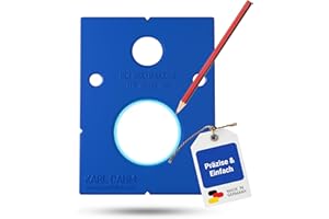 Karl Dahm® Anzeichenschablone für Toilettenanschlüsse - Präzise Markierungen für WC-Installationen, Universell einsetzbar, Ideal für WC-Systeme, Robust & Zeitersparnis, Perfekt für Heimwerker & Profis