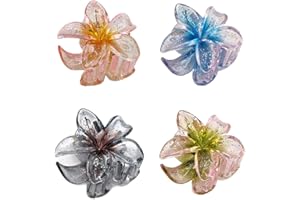 DULSPUE pinzas pelo mujer,pinza pelo,pinzas para el pelo,pinza pelo mujer,pinza pelo mujer,Pinza de pelo antideslizante para mujer, accesorios para el cabello gruesos y finos (4 piezas)