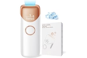 OUPSEEN Ice-Cooling IPL Hair Removal Device, Laser Hair Removal Device with HR/SC/RA Function, 9 Energy Levels, 600NM Red Light Wave, IPL Laser Hair Remover for Women Men Facial Arm Bikini Line Leg Full Body