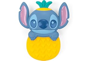 Bright Starts Disney Baby Stitch Tropical Teethe - Sonaglio e massaggiagengive a forma di ananas, 0+ mesi