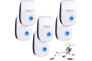 MERWLUKT Ultrason Souris et Rats, 6 Pack Répulsif Ultrason Anti-Rongeurs Insectes, Intérieur Ultrason Anti Moustique pour Anti Souris, Rongeur, Araignée, Cafard, Moustique