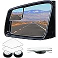 Ampper Rhombus Shaped Blind Spot Mirror, HD Glass Frameless Convex Wide Angle Rearview Blindspot Car Mirror for Car SUV and Truck (Pack of 2)
