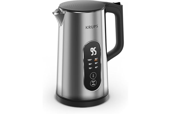 Krups Selection, Bouilloire électrique, 6températures, Affichage en temps réel, Maintien au chaud de 30minutes, BW871DF0, Métal