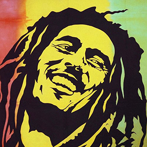 Handicrunch Indian Bob Marley Druck böhmischer Tapisserie-Hippie-Wand-Kunst Kunst 84X56 indischen Geschenk - 2