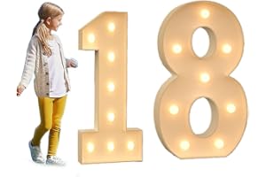 SQWHIIY Chiffres lumineux de chapiteau 70CM/100cm120CM, numéros de mosaïque de fête d'anniversaire, numéros de panneau en mousse KT avec ampoule LED, décor de fond, Kit de bricolage for décor d'anniversaire (