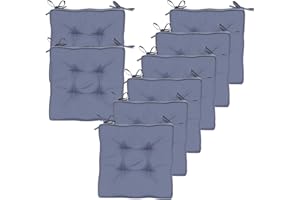 RACE LEAF Lot de 8 coussins de chaise de jardin, coussins de chaise pour chaises de salle à manger, coussins de siège d'intérieur et d'extérieur, pour votre salon, terrasse, voiture, et plus encore