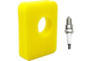 LITETOUR Filtres à air pour tondeuses à gazon Filtre à air en mousse Filtre à air de remplacement 799579 Filtres à air pour tondeuses à gazon et bougie d'allumage pour moteur Briggs Stratton