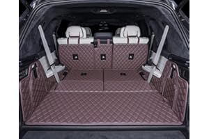 ZYCHUANGYING Kofferraummatte für BMW X7, 2 + 3 + 2-Sitzer, Kofferraumauskleidung, vollständige Abdeckung, Leder, 3D-Laser, gemessen (Kofferraummatte + 2. Reihe Rückenlehnenmatte, 3. Reihe