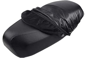 Alacritua Motorrad Sitzbankbezug Aktualisiert Sitzbankbezug Roller Leder Motorrad Sitzbezug, Universal Motorrad Sitzbankbezug Roller Sitzbezug Cover Leder + Warmer Samt