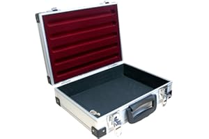 MC.Sammler Mallette à pièces en Aluminium à Monter Librement avec Plateau à Monnaie de Votre Choix (Valise sans Tablette)