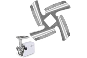 Ryaupy Fleischwolf Messer und Klinge - Professionelle Küche Kreuzförmiges Messer Ersatzteil aus Edelstahl für Fleischwölfe