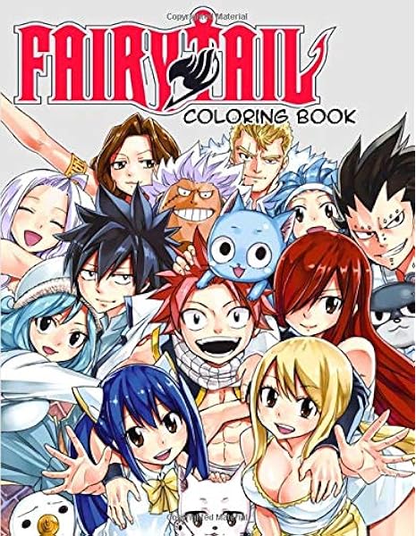 Fairy Tail Coloring Book Funny Japanese Anime Manga Coloring Books Honda Kasuke Amazon De Bucher