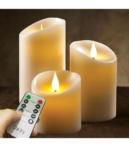 Lot De 3 Bougies Fantômes Sans Flamme Lights4fun TruGlow – LED Blanc Chaud, Minuterie 6h, Télécommande, Décoration Halloween