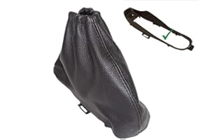 THE TUNING-SHOP Soufflet De Frein À Main Avec Cadre Plastique Cuir Noir