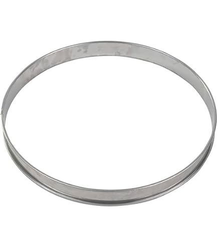 Cercle à Tarte Rond De Buyer | Inox Bord Roulé 20x2 Cm | Démoulage Facile, Surface Lisse | Pour Four, Congélateur Et Lave-vaisselle